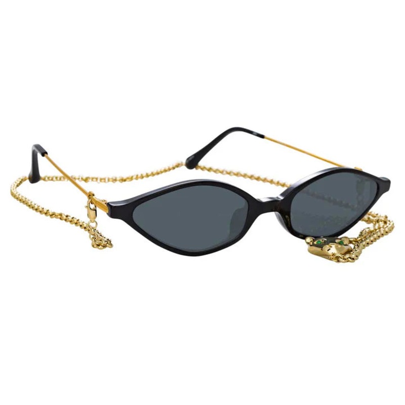 Alessandra Rich X Linda Farrow Black Women’s Sunglasses AR3C1SUN