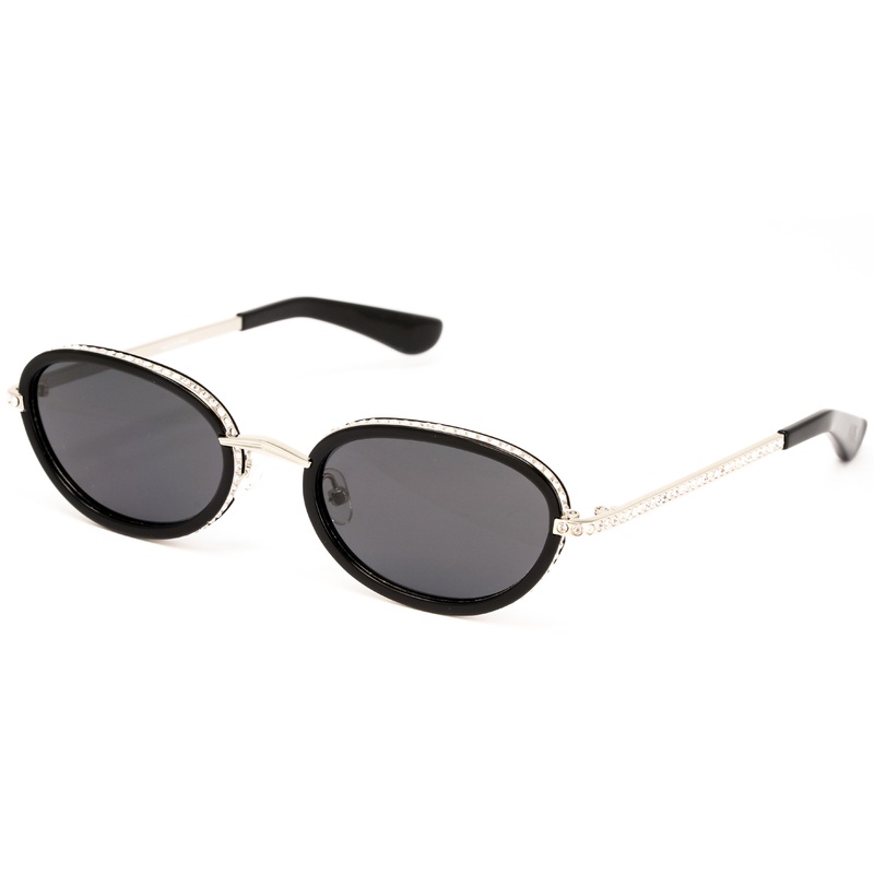 Area Nyc x Linda Farrow Black And Crystal Sunglasses AREA1C1SUN