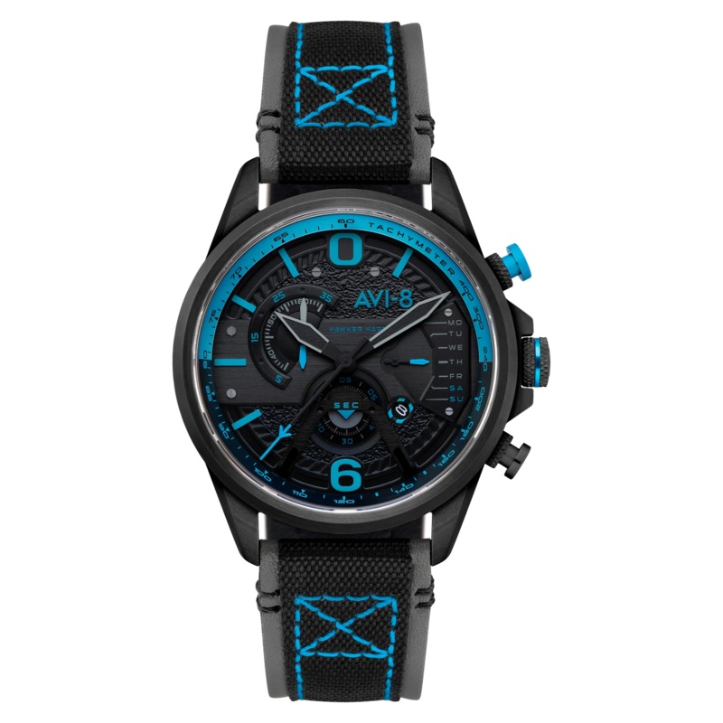 AVI-8 Hawker Harrier Retrograde Chronograph Watch Blue AV-4056-0A