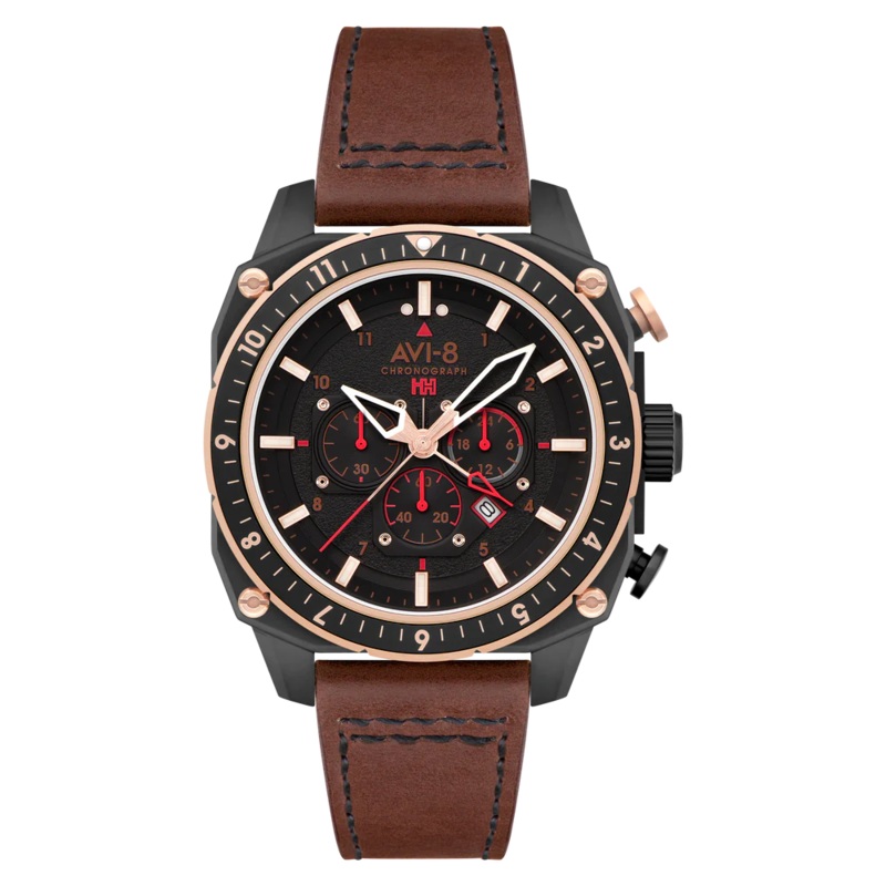AVI-8 Hawker Hunter Atlas Men’s Black Brown Watch AV-4100-09