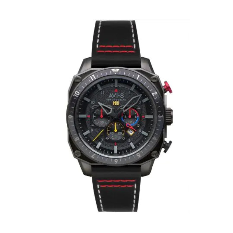 AVI-8 Hawker Hunter Atlas Men’s Black Dual Time Watch AV-4100-04