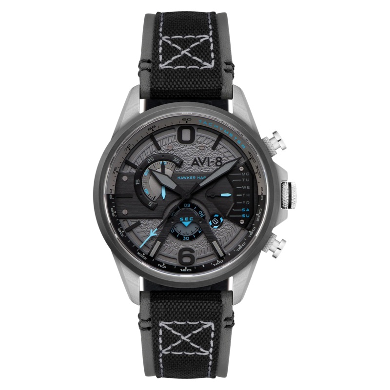 AVI-8 Watch Hawker Harrier Retrograde Chronograph Mens Smoke Grey AV-4056-08