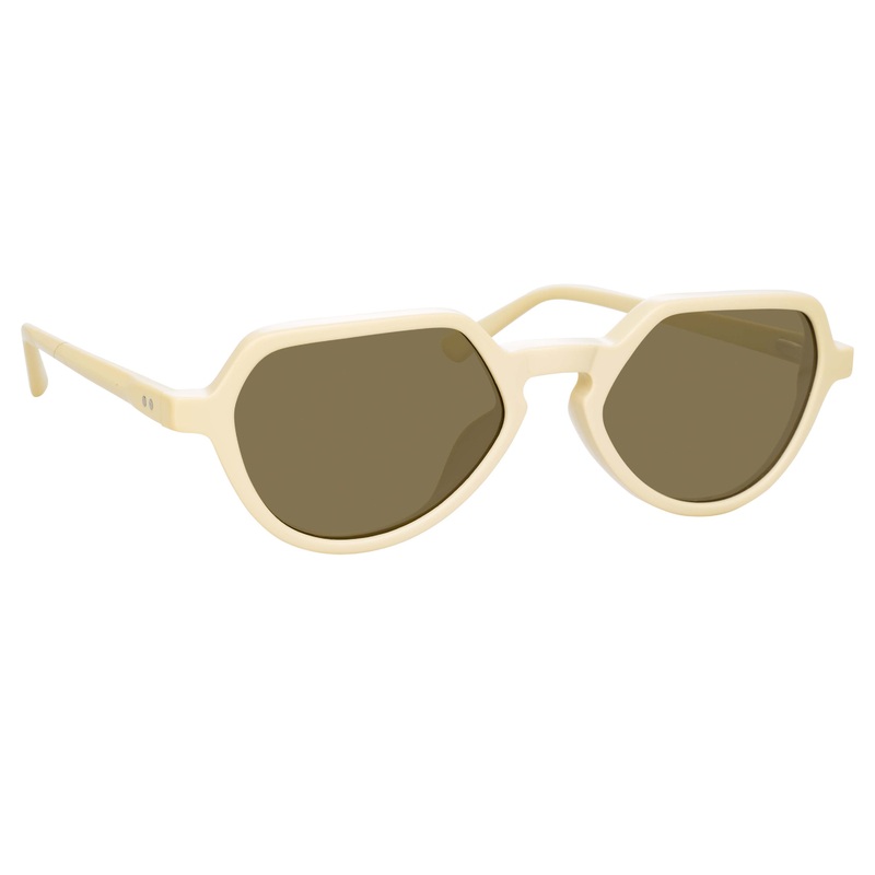 Dries Van Noten Men’s Angular Khaki Sunglasses DVN183C4SUN