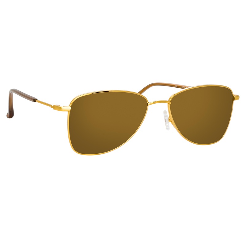 Dries Van Noten Men’s Aviator Bronze Sunglasses DVN197C4SUN