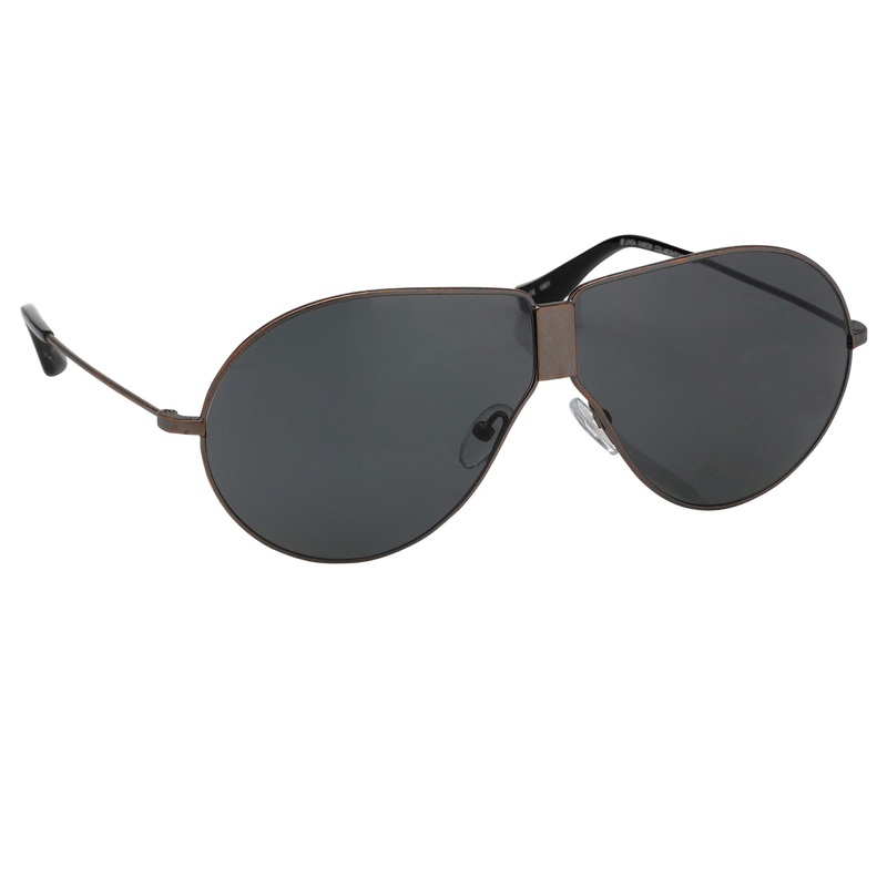 Dries Van Noten Men’s Aviator Grey Sunglasses DVN20C4SUN