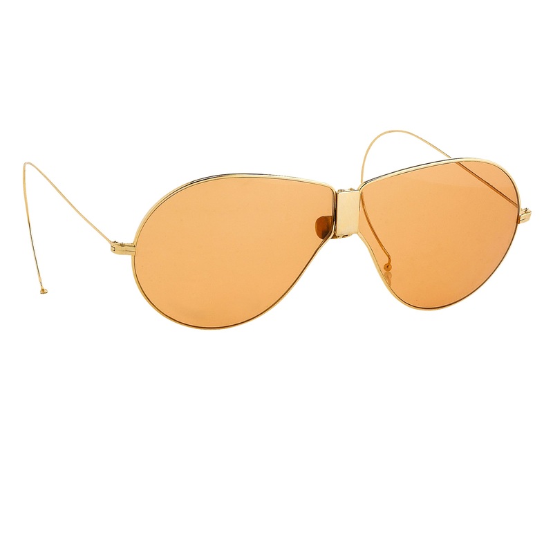 Dries Van Noten Men’s Aviator Orange Sunglasses DVN19C1SUN