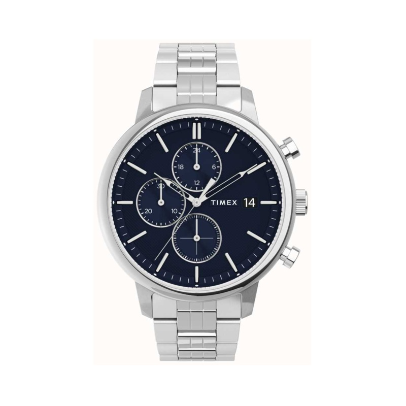 Timex Chicago 45mm Stainless Steel Blue Dial Watch TW2V01700