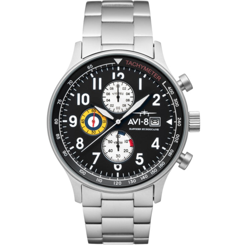 AVI-8 Men’s Black Hawker Hurricane Chronograph Watch AV-4011-22