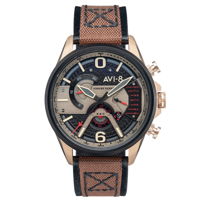 AVI-8 Men’s Desert Brown Hawker Harrier II Watch AV-4056-06