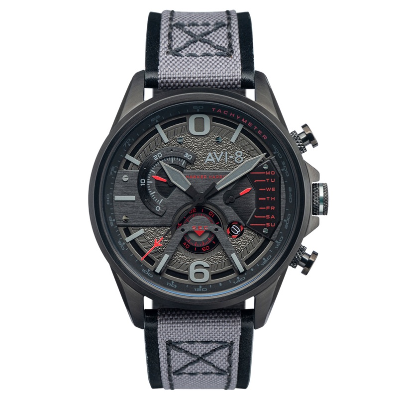 AVI-8 Men’s Stealth Black Hawker Harrier II Watch AV-4056-05