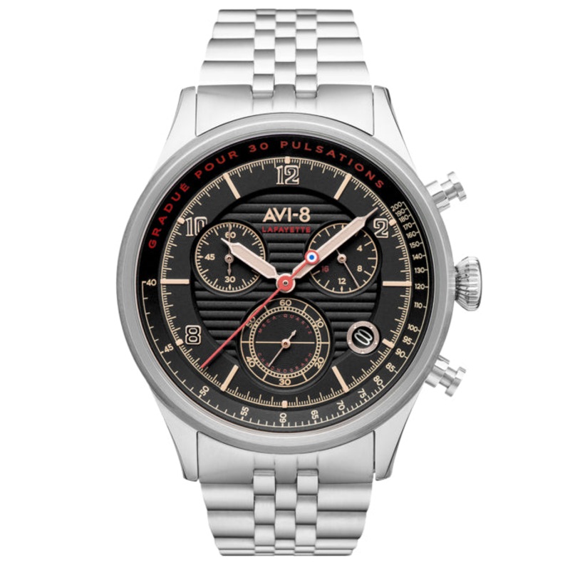 AVI-8 Men’s Black Flyboy Chronograph Watch AV-4076-33