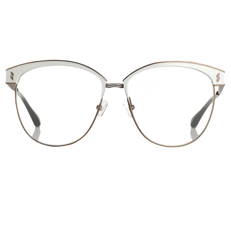 Agent Provocateur Eyeglasses Oval White/Dark Brown