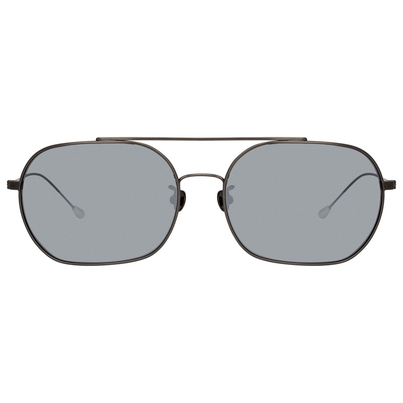 Ann Demeulemeester Sunglasses Round Gun Metal and Grey AD63C2SUN