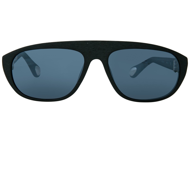 Ann Demeulemeester Men’s Sunglasses Flat Top Black and Grey Mirror AD1C8SUN