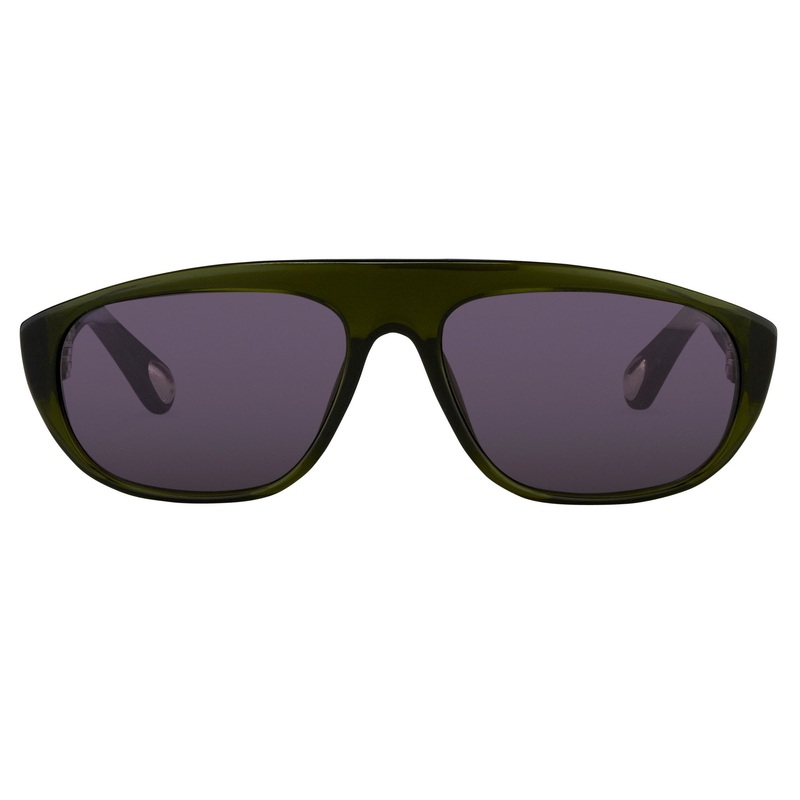 Ann Demeulemeester Men’s Sunglasses Flat Top Green and Purple AD1C7SUN