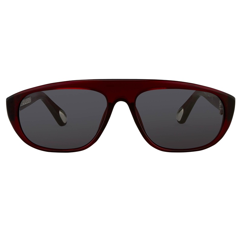 Ann Demeulemeester Men’s Sunglasses Flat Top Red and Blue AD1C3SUN