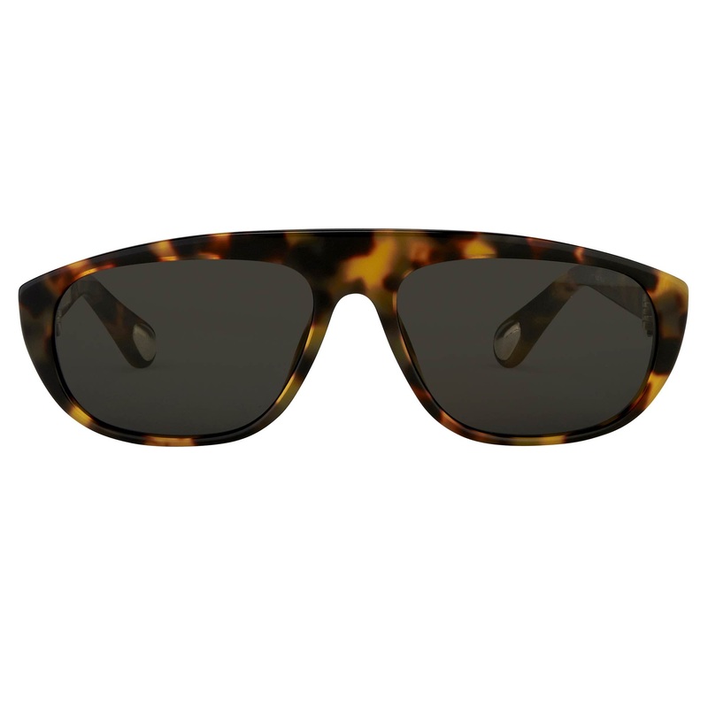 Ann Demeulemeester Men’s Sunglasses Flat Top Tortoise Shell and Grey AD1C2SUN
