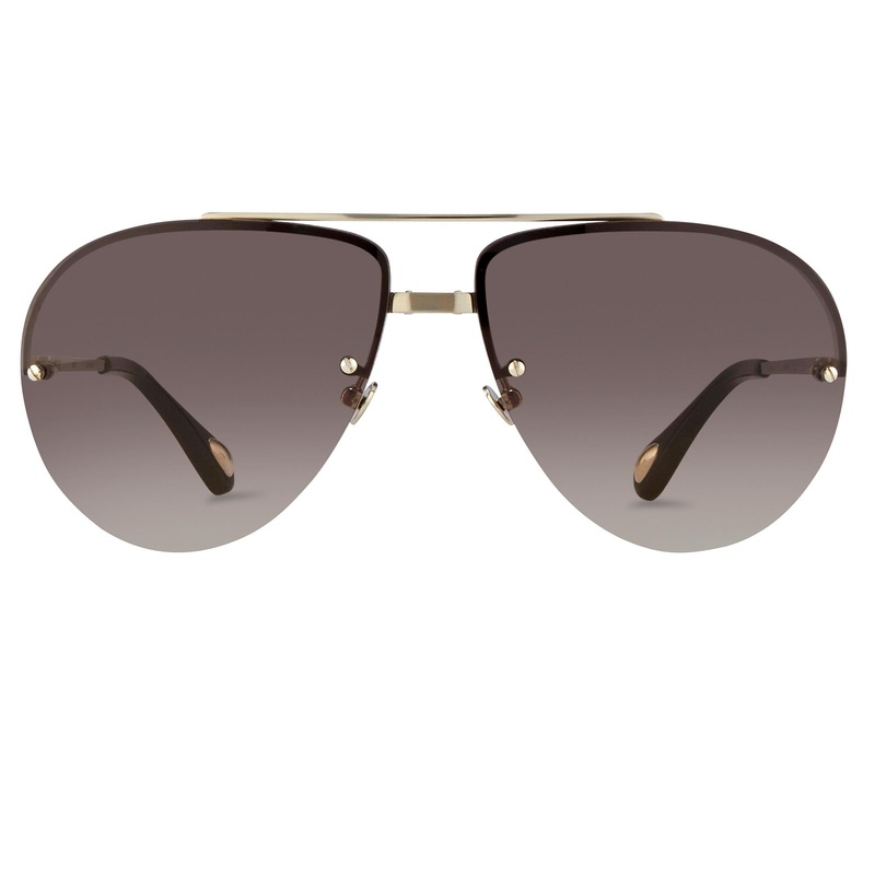Ann Demeulemeester Men’s Sunglasses White Gold and Gray AD13C1SUN