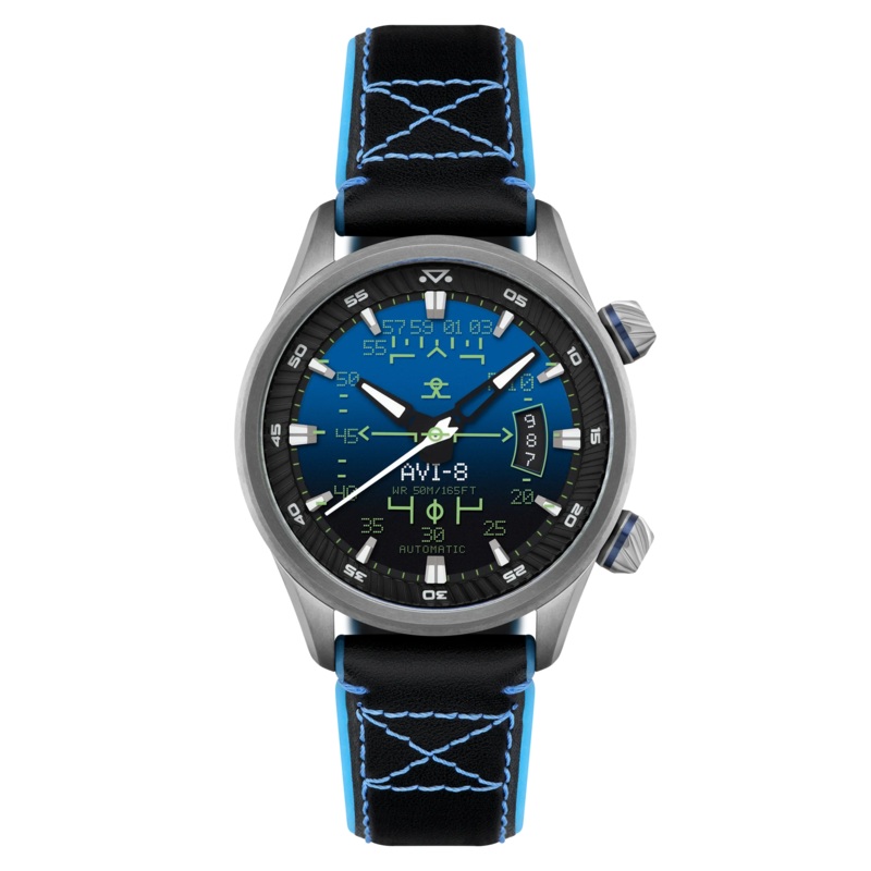 AVI-8 Hawker Harrier HUD Men’s Gradient Blue Automatic Watch AV-4117-01