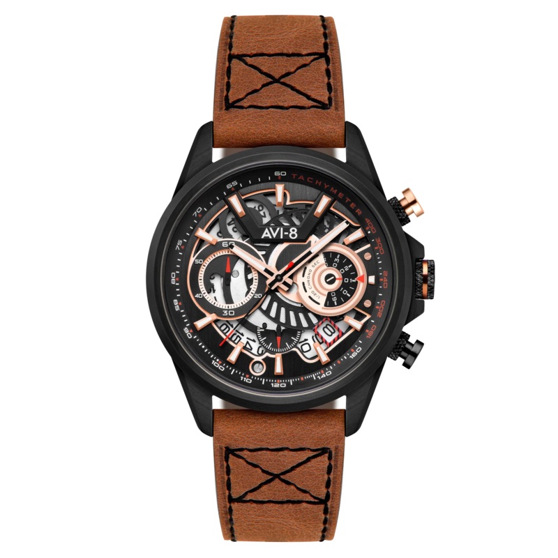 AVI-8 Hawker Harrier Matador Men’s Brown Black Chronograph Watch AV-4125-02