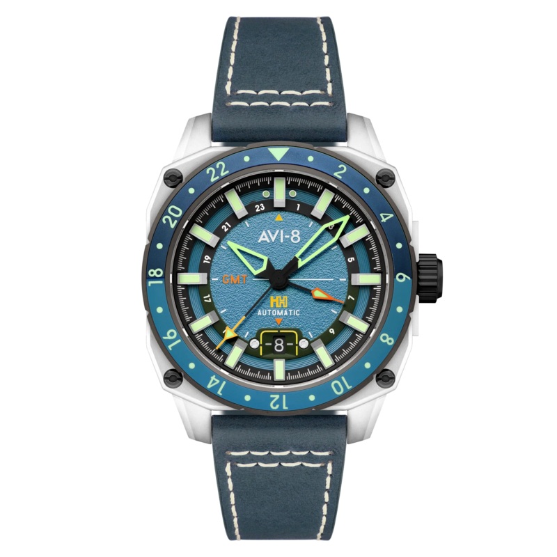 AVI-8 Hawker Hunter Atlas GMT Men’s Blue Automatic Watch AV-4122-05