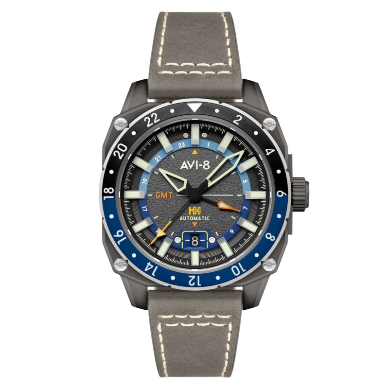 AVI-8 Hawker Hunter Atlas Men’s Grey GMT Automatic Watch AV-4122-04