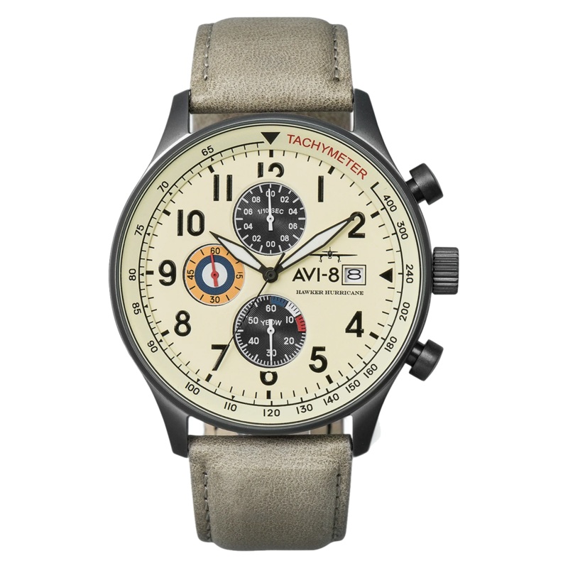 AVI-8 Hawker Hurricane Classic Chronograph Beige Watch AV-4011-0C