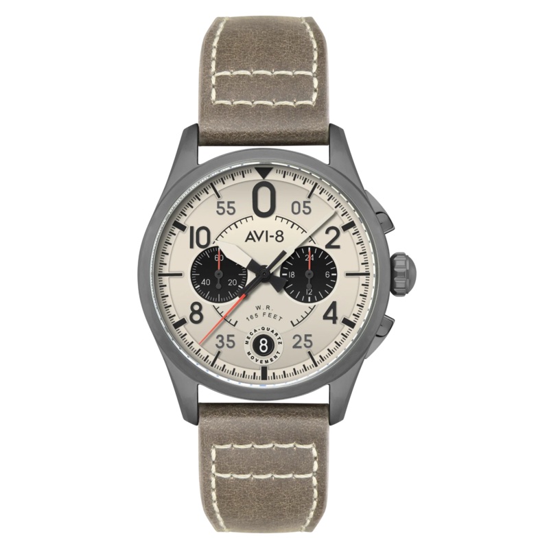 AVI-8 Spitfire Lock Chronograph Grey Cream Watch AV-4089-06