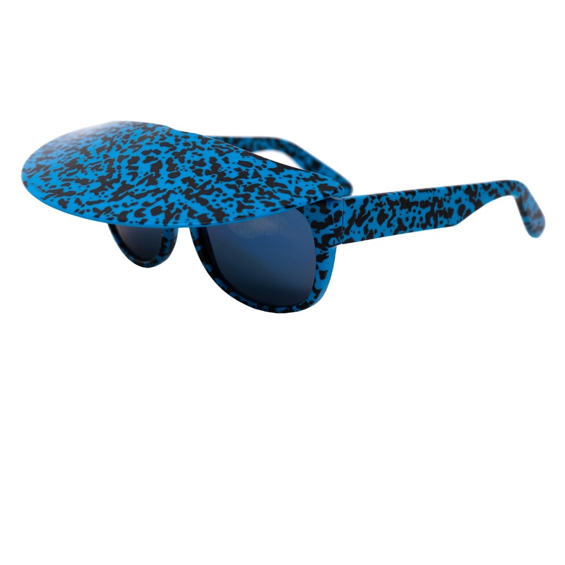 Bernhard Willhelm Sunglasses Unisex Blue Visor Blue Mirror Lenses Cat 3