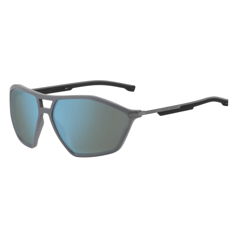 Boss by BOSS Men’s Sunglasses Angular Pilot Grey/Blue 1258/S RIW/3J