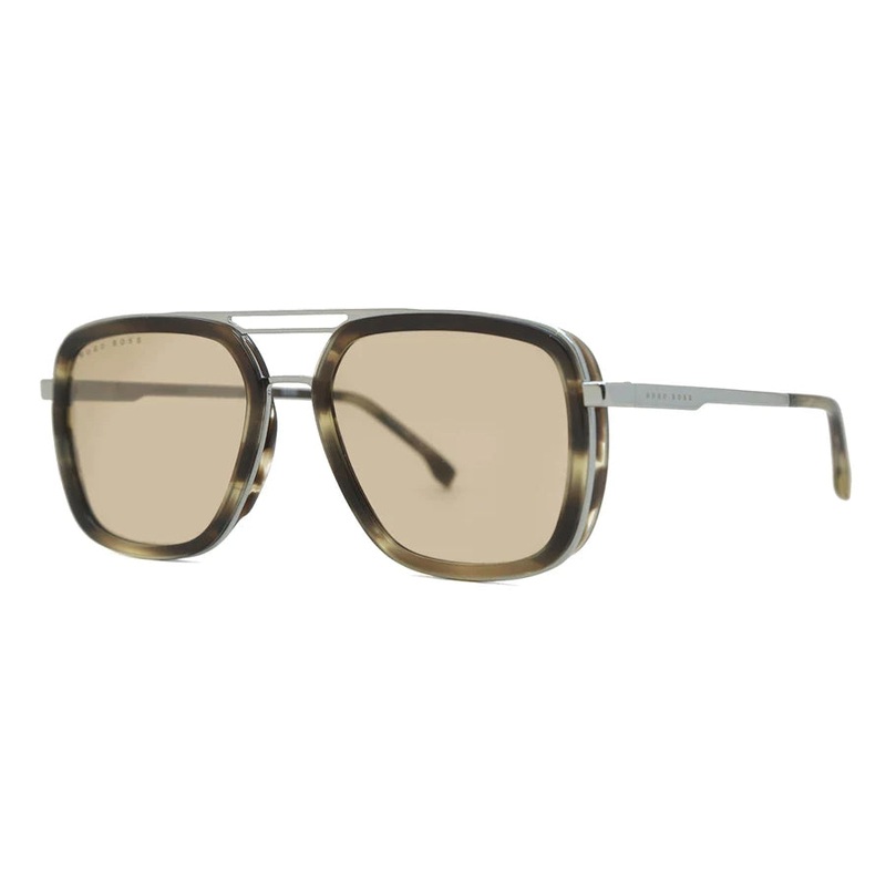 Boss by BOSS Men’s Sunglasses Square Browline Tortoise/Brown 1235/S HR3 70