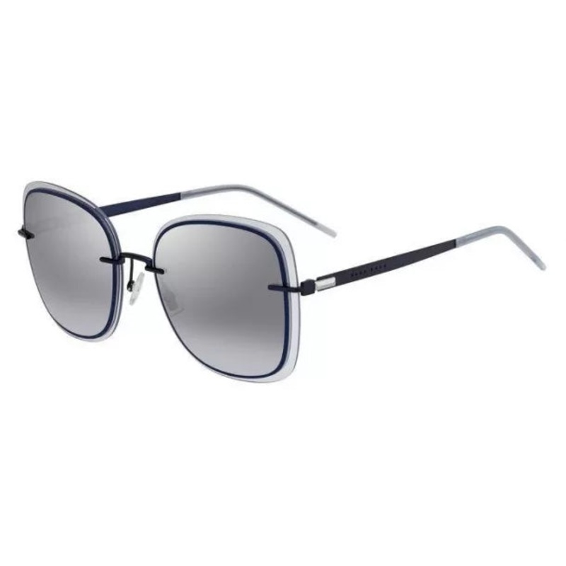 Boss by BOSS Women’s Sunglasses Square Rimless Blue/Grey 1167/S PJP/GO