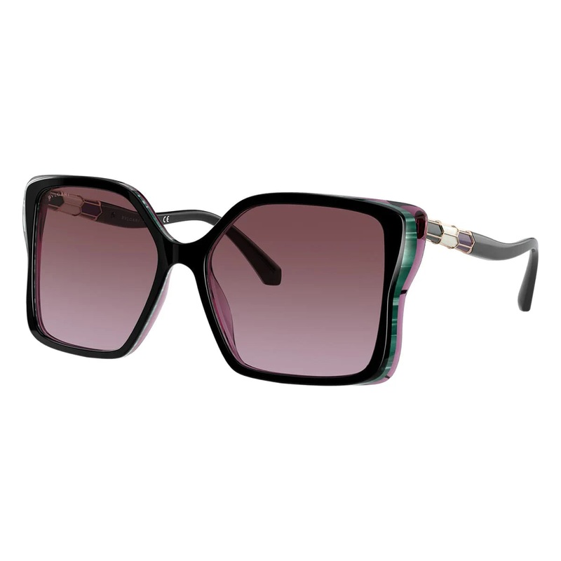 Bvlgari Women’s Sunglasses Oversized Butterfly Green/Purple/Black 8229B SOLE 54858H 57