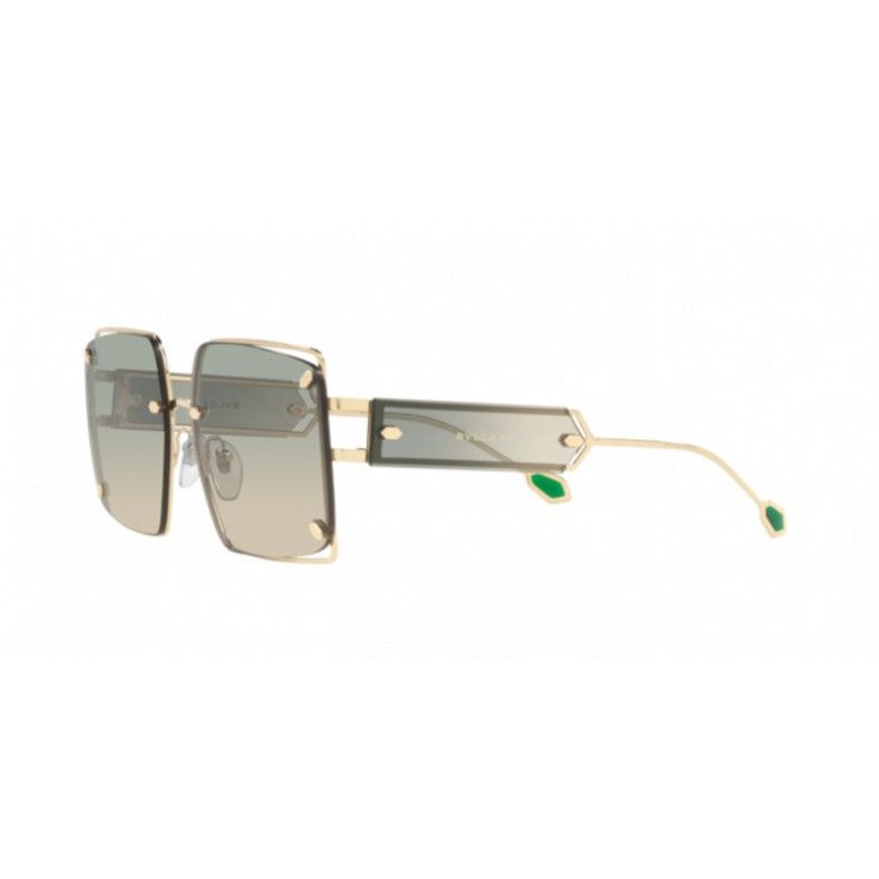 Bvlgari Women’s Sunglasses Oversized Square Green/Gold Sunglasses BV6171 278/BC 59