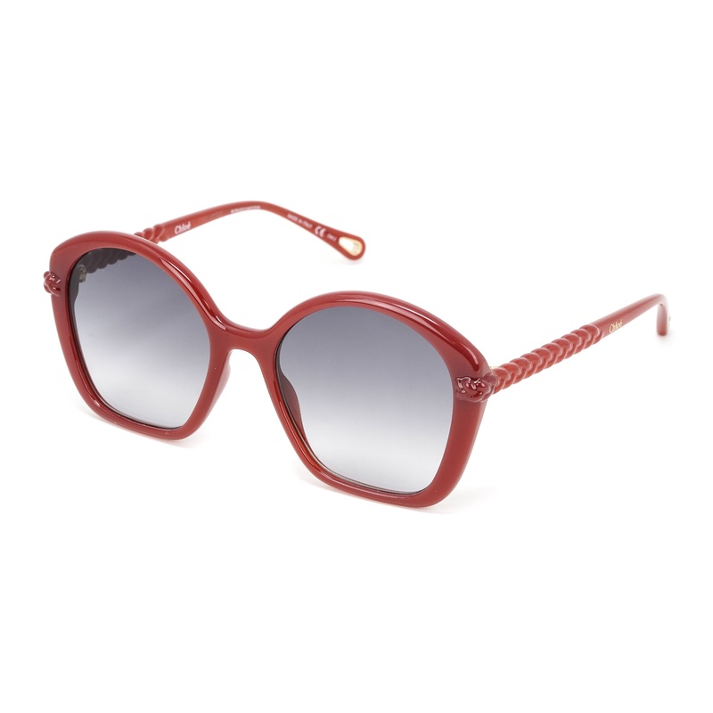 Chlo Women’s Sunglasses Billie Oversized Round Burgundy CH0003S-003 55