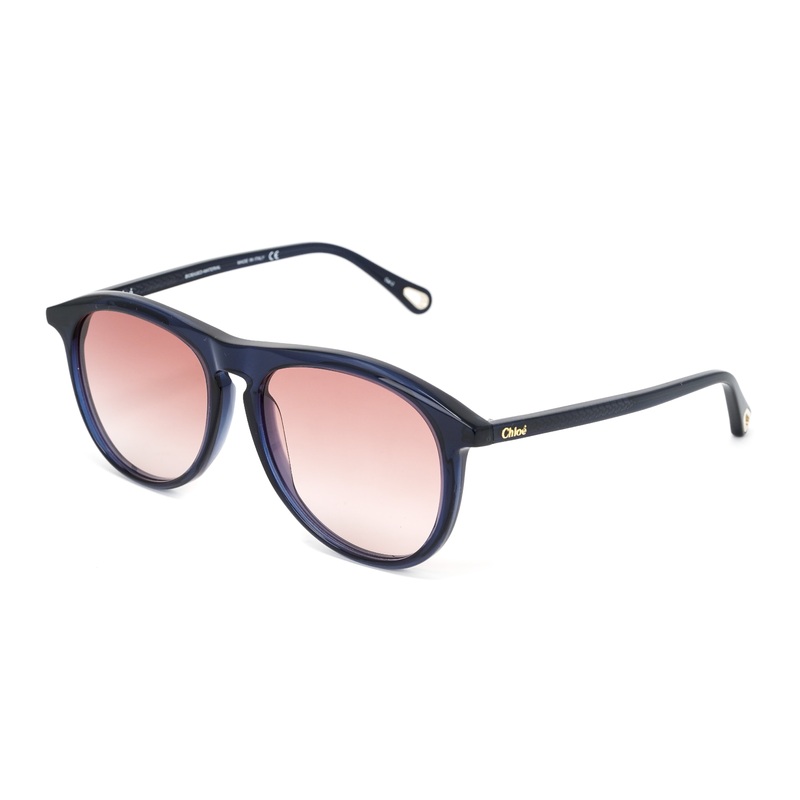 Chlo Women’s Sunglasses Esther Oversized Pilot Blue/Orange CH0009S-001 56