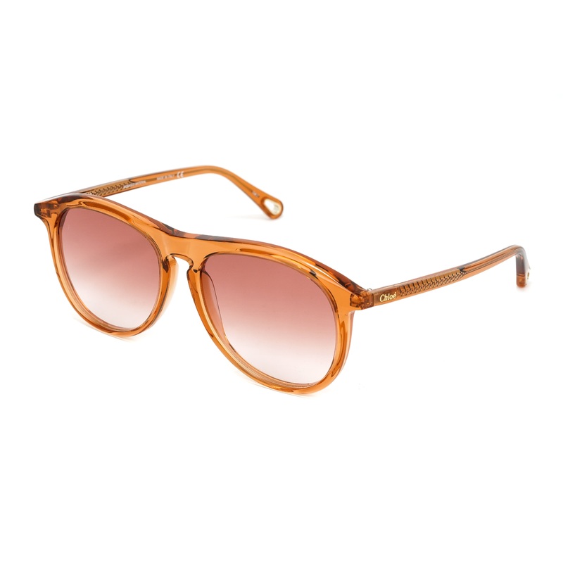 Chlo Women’s Sunglasses Esther Oversized Pilot Orange/Pink CH0009S-003 56