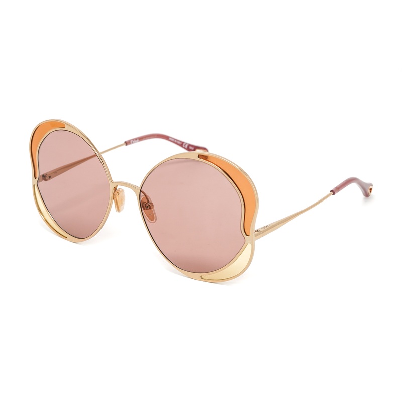 Chlo Women’s Sunglasses Gemma Oversized Round Butterfly Beige CH0024S-004 60