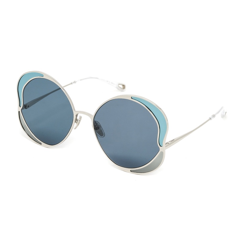 Chlo Women’s Sunglasses Gemma Oversized Round Butterfly Blue CH0024S-001 60