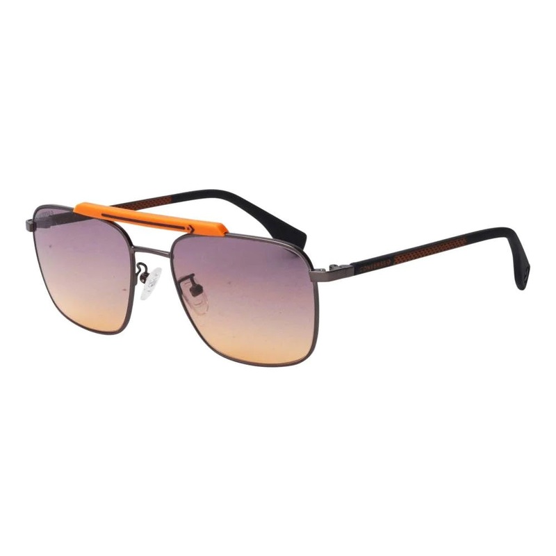 Converse Men’s Sunglasses Square Flat Top Matte Grey and Orange SCO224 0627