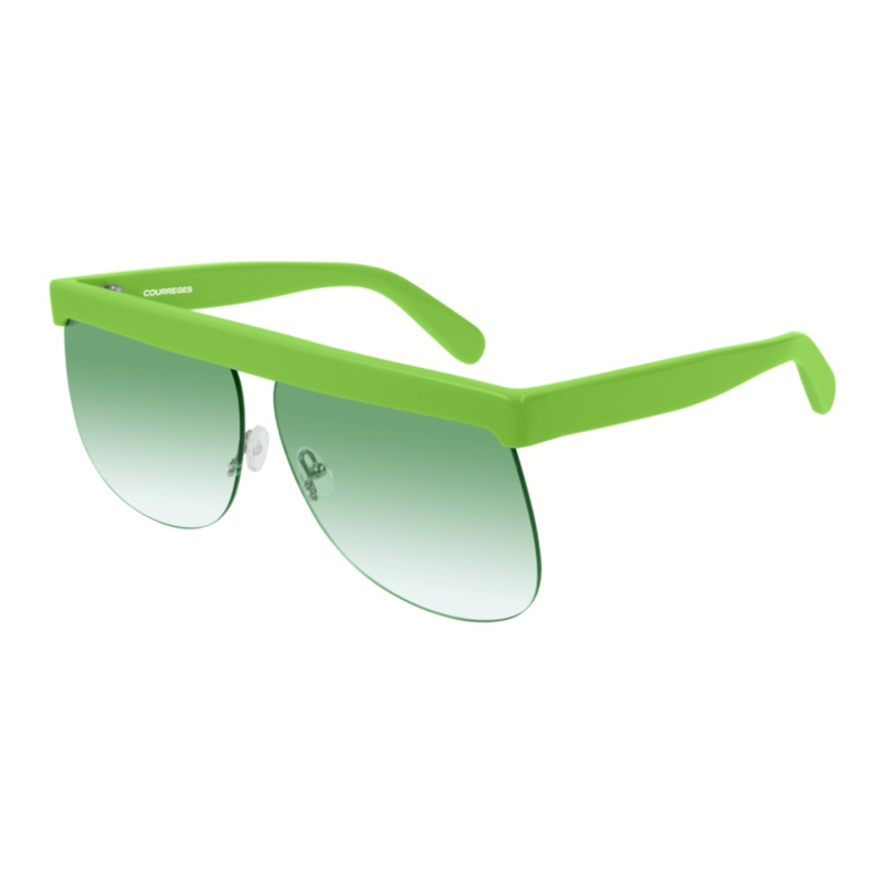 Courrges Women’s Sunglasses Oversized Flat Top Green CL1901-004 66