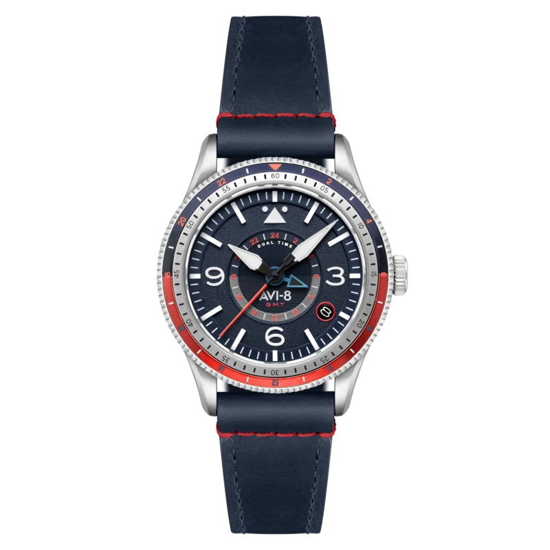 AVI-8 Airmaster GMT Men’s Blue Automatic Watch AV-4128-04