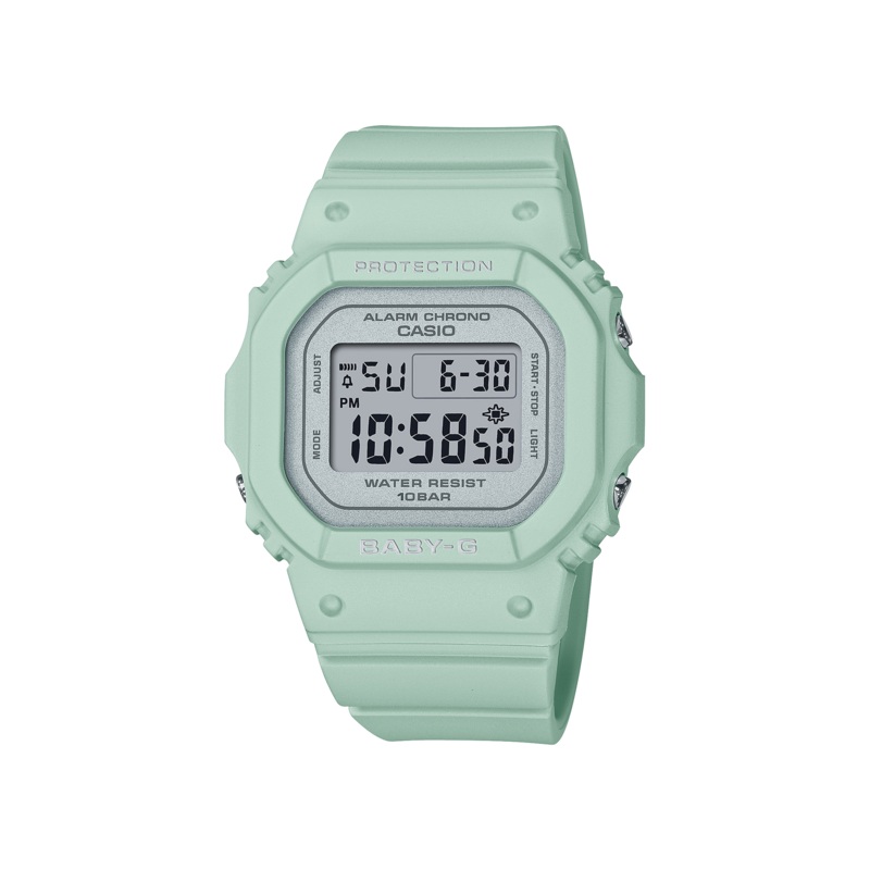 BABY-G Digital Spring Colours Green Resin Band Watch BGD565SC-3D