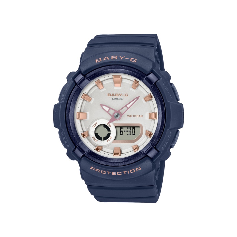 BABY-G DUO Metallic Accents Navy Resin Band Watch BGA280BA-2A