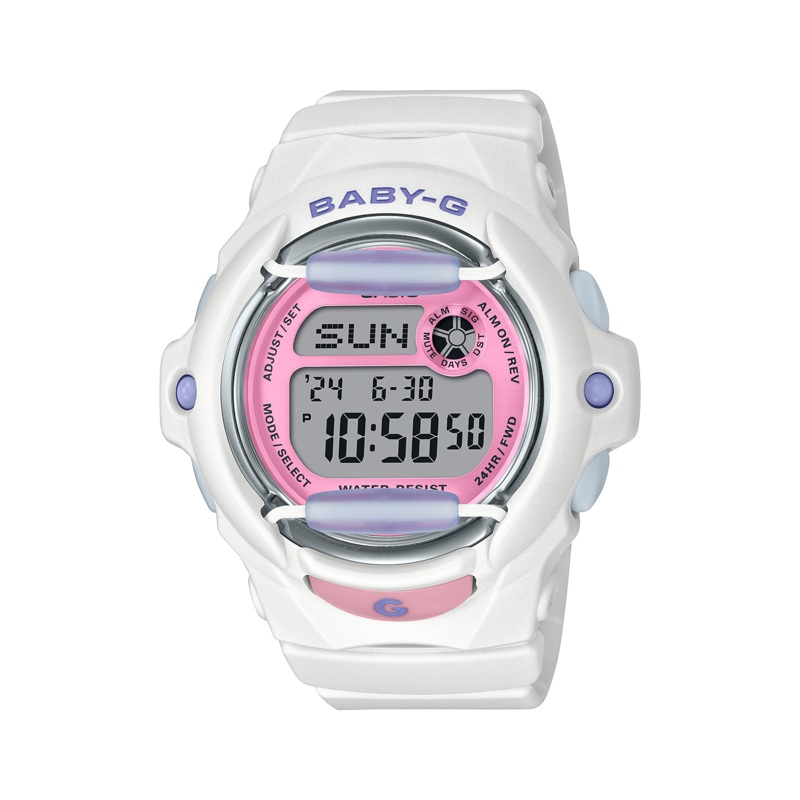 BABY-G White Resin Band Womens Watch BG169PB-7D