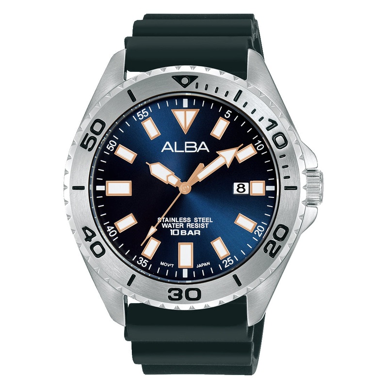 Alba Workman Sports Black Silicone Mens Watch AS9Q47X