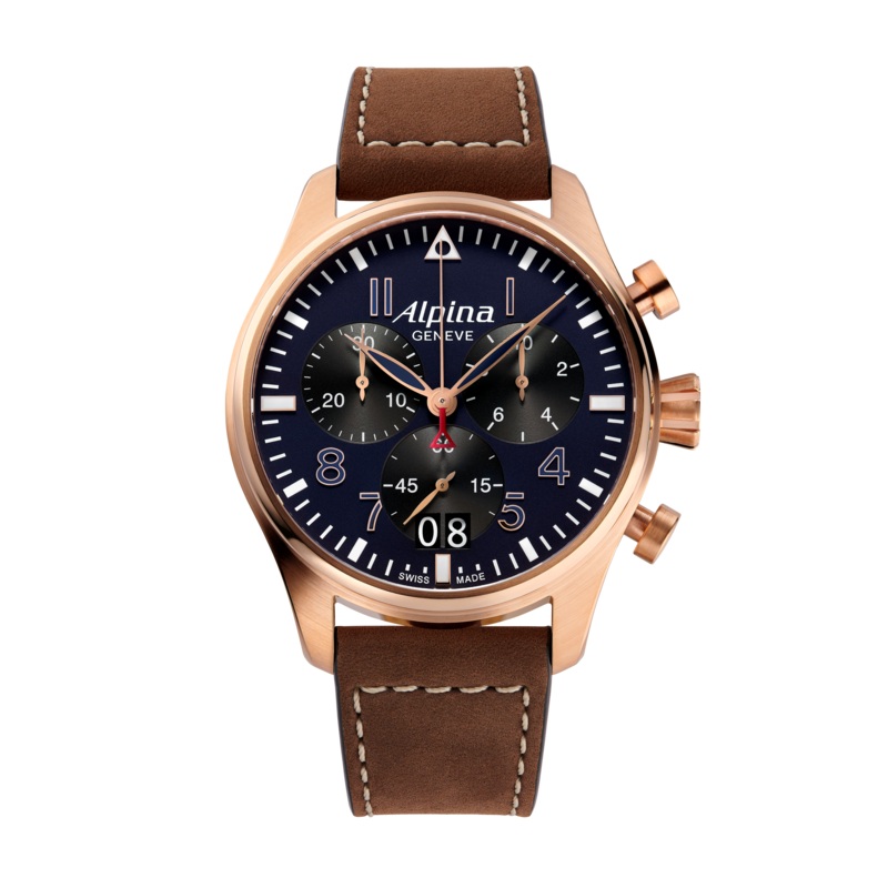 Alpina Startimer Pilot Chronograph Watch AL-372NB4S4