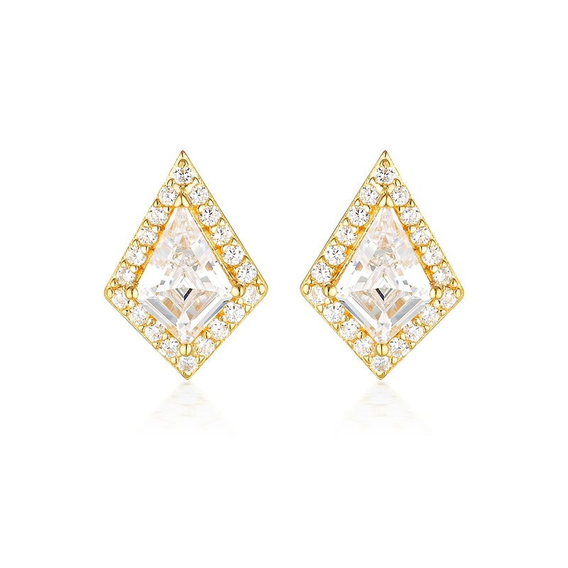 GEORGINI ROCK STAR SHIELD GOLD EARRINGS