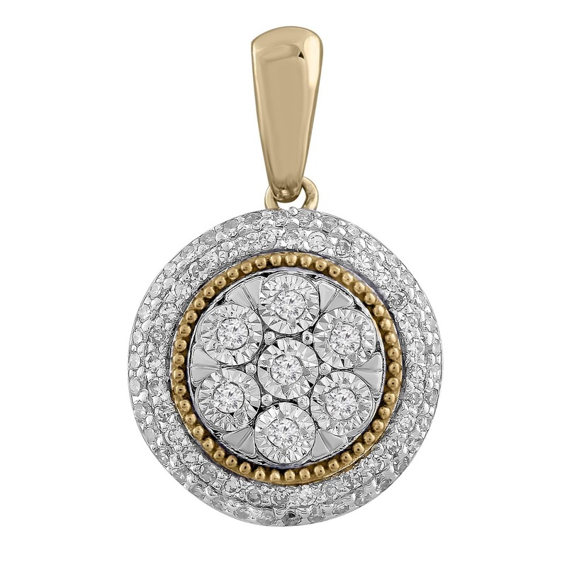 Pendant with 0.15ct Diamond In 9K Yellow Gold