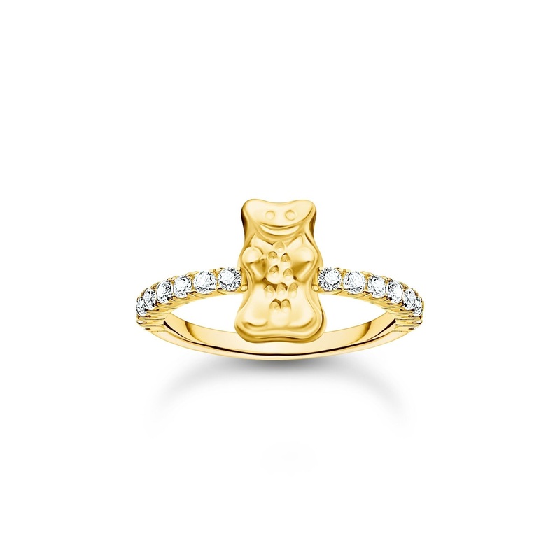 THOMAS SABO Ring with Gold HARIBO goldbear and zirconia